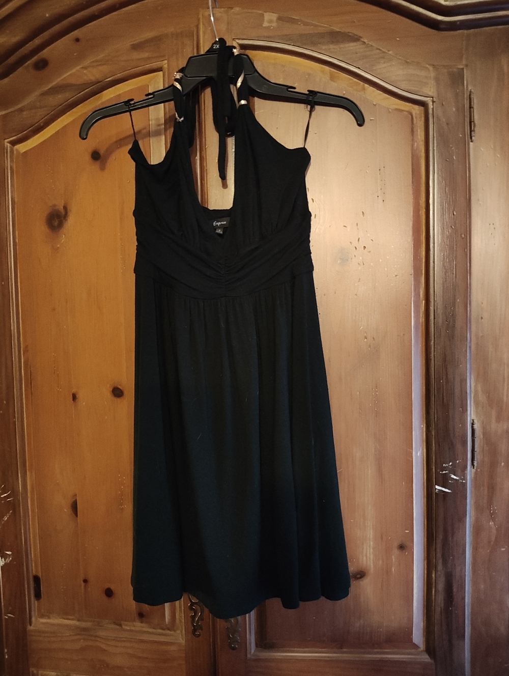 Express Black Halter-Back Cocktail Dress